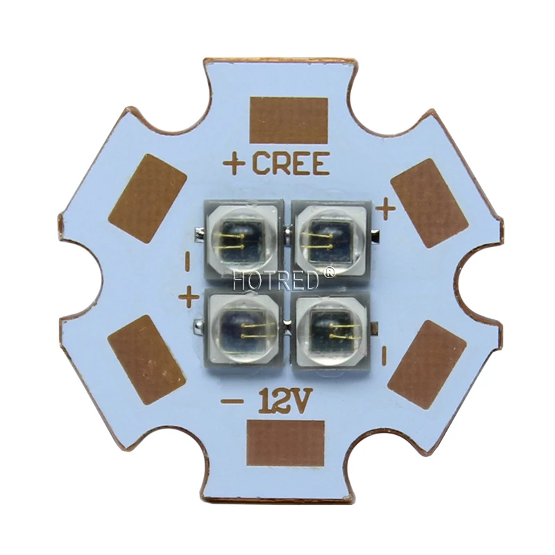 10 Вт-12 Вт EverLight 3535 4 чипа 4-светодиодный s 3V6V12V инфракрасный ИК 850nm 940nm 730nm высокомощный светодиодный Диод с 20 мм медной печатной платой