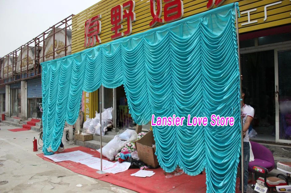 3 м * 6 бесплатная доставка Роскошные Синие сумки для свадебного украшения