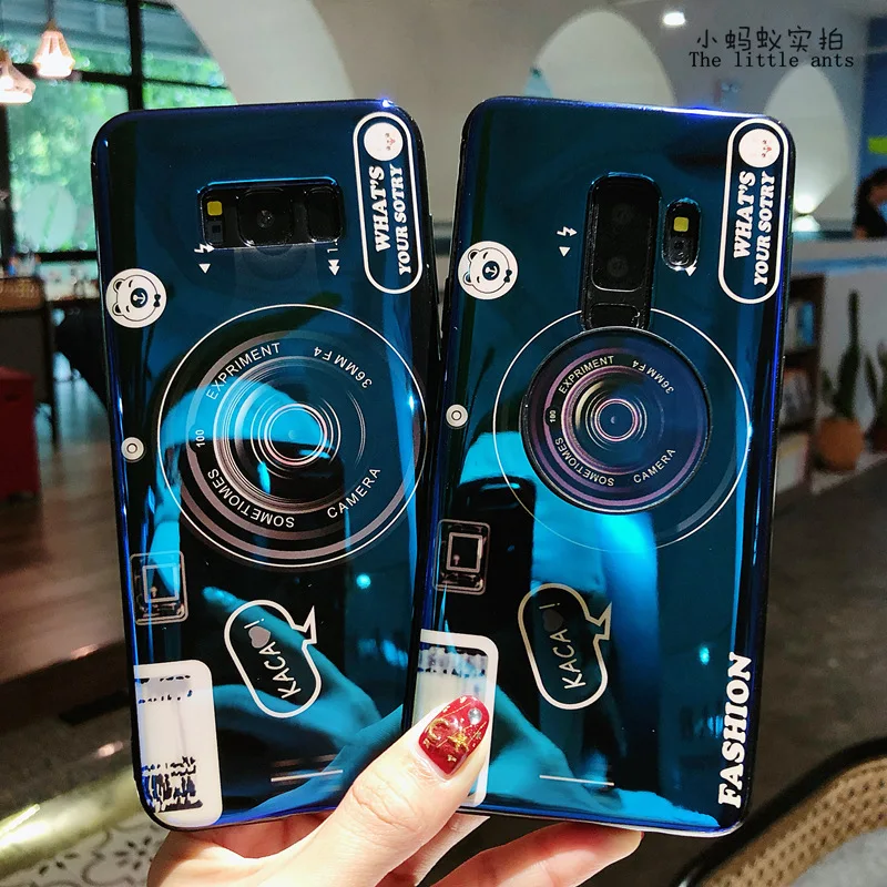 3D мобильный телефон с подставкой чехол для Samsung Galaxy S8 S9 S10 Plus note 8 Note 9 силиконовый