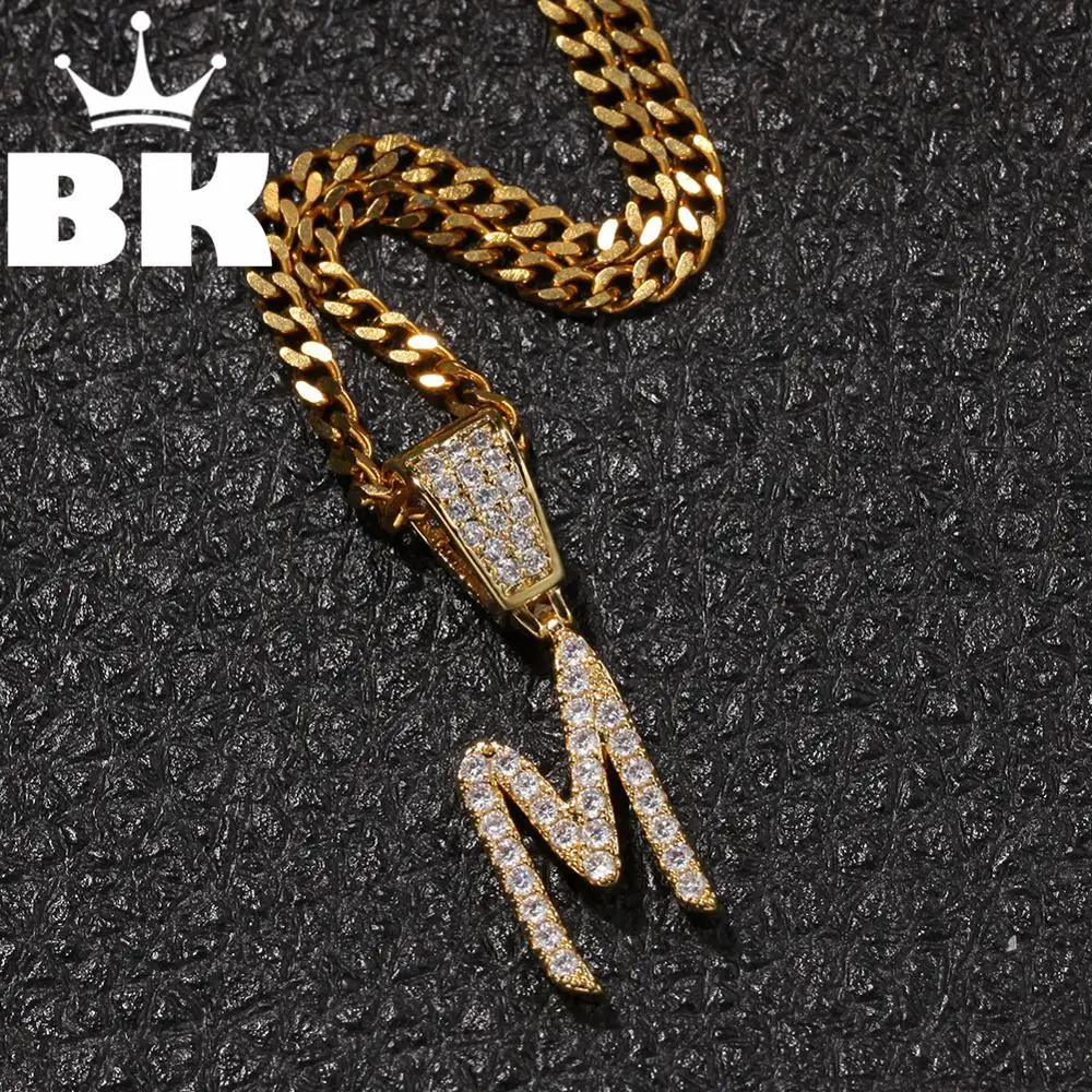 Изготавливаемые на заказ тонкие ожерелья и подвески BLING KING с фианитами для мужчин