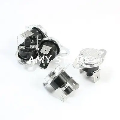 5pcs250V 10A НЗ нормально замкнутый 45C 135C 50/60/65/75/80/85/90/97/100/130c ручной сброс температуры