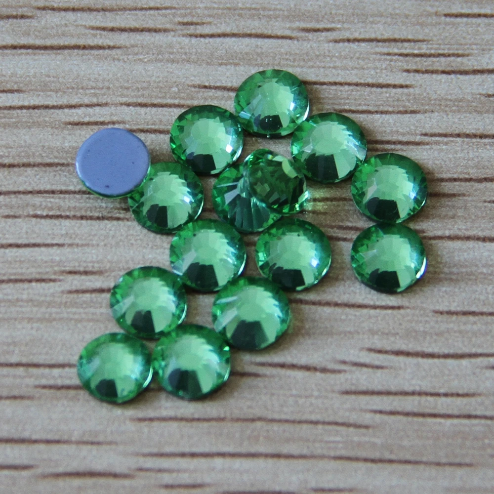 SS6-SS30 Crystal Glass Hotfix Rhinestone Grey Flatback Iron On Light Green Good Quality Stone For Garments Shoes Dress Decor | Дом и сад
