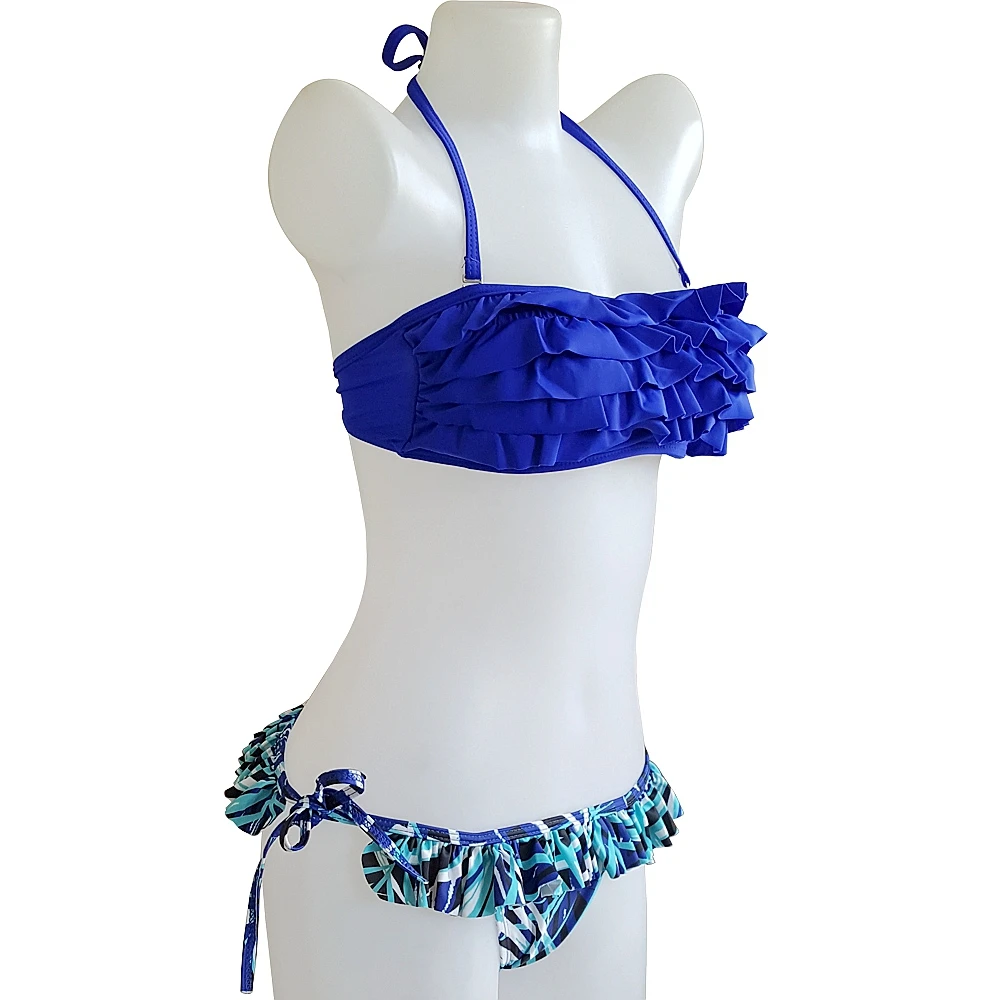 SWIMMART DK46 сексуальный купальный костюм из двух частей с цветком Купальник оборками