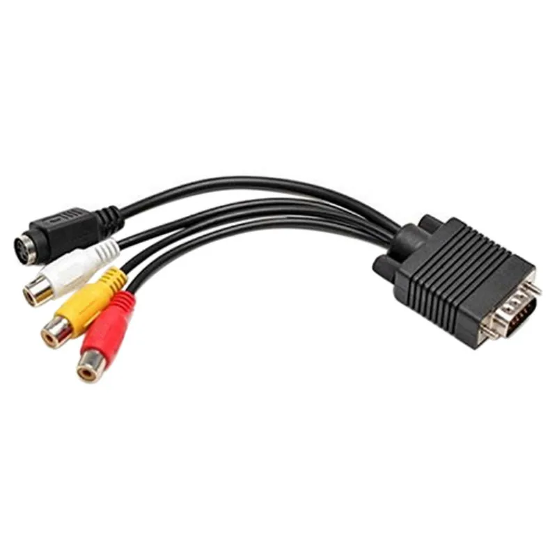 Штекер S-Video 3 RCA Jack Женский Композитный AV ТВ выход адаптер конвертер разъем видео кабель для портативных ПК HD ТВ Лидер продаж