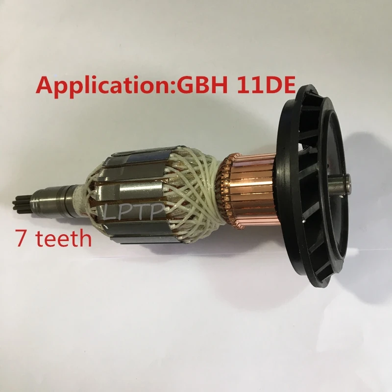 

Замена двигателя ротора с якорем AC220-240V для ротора BOSCH GBH11DE GBH 11DE, 7 зубьев, Электрический поворотный молоток, анкер