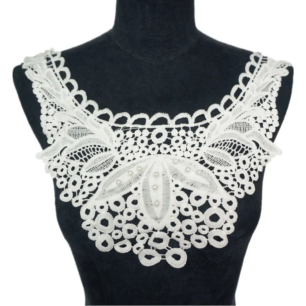 30x33 см белый вышитый водорастворимый Воротник Сетка жемчуг пришить нашивки Кружева Планки Свадебные Аппликации для невесты вечернее платье 30x33 см белый вышитый водорастворимый Воротник Сетка жемчуг пришить нашивки Кружева Планки Свадебные Аппликации для невесты вечернее платье