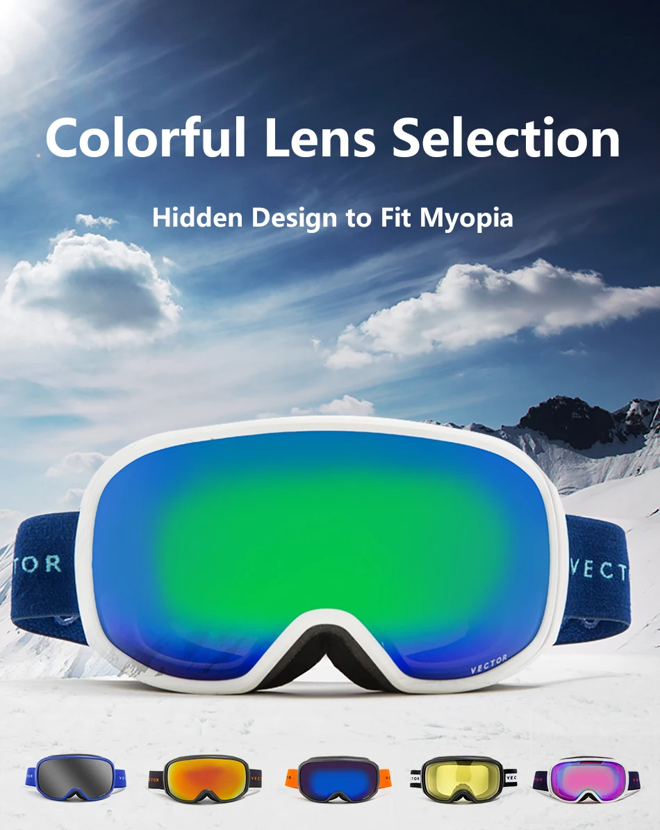 Professional Ski Goggles Snowboard New Men Women Double Layers UV400 Anti-fog Winter Sport Skiing GlassesMask Skate Eyewear