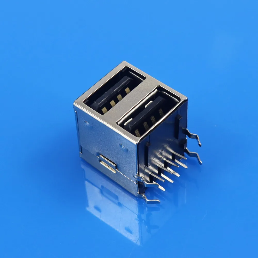 JCD двойной Тип USB-8 Pin разъем все включено под углом 90 градусов черный | Компьютеры и