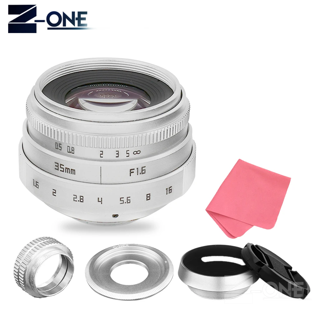 

Silver 35mm F1.6 CCTV Lens C Mount Camera Lens +Lens Hood kit For Sony NEX-5R NEX-F3 NEX-7 NEX-5N NEX-5C NEX-3 NEX-5 A6300