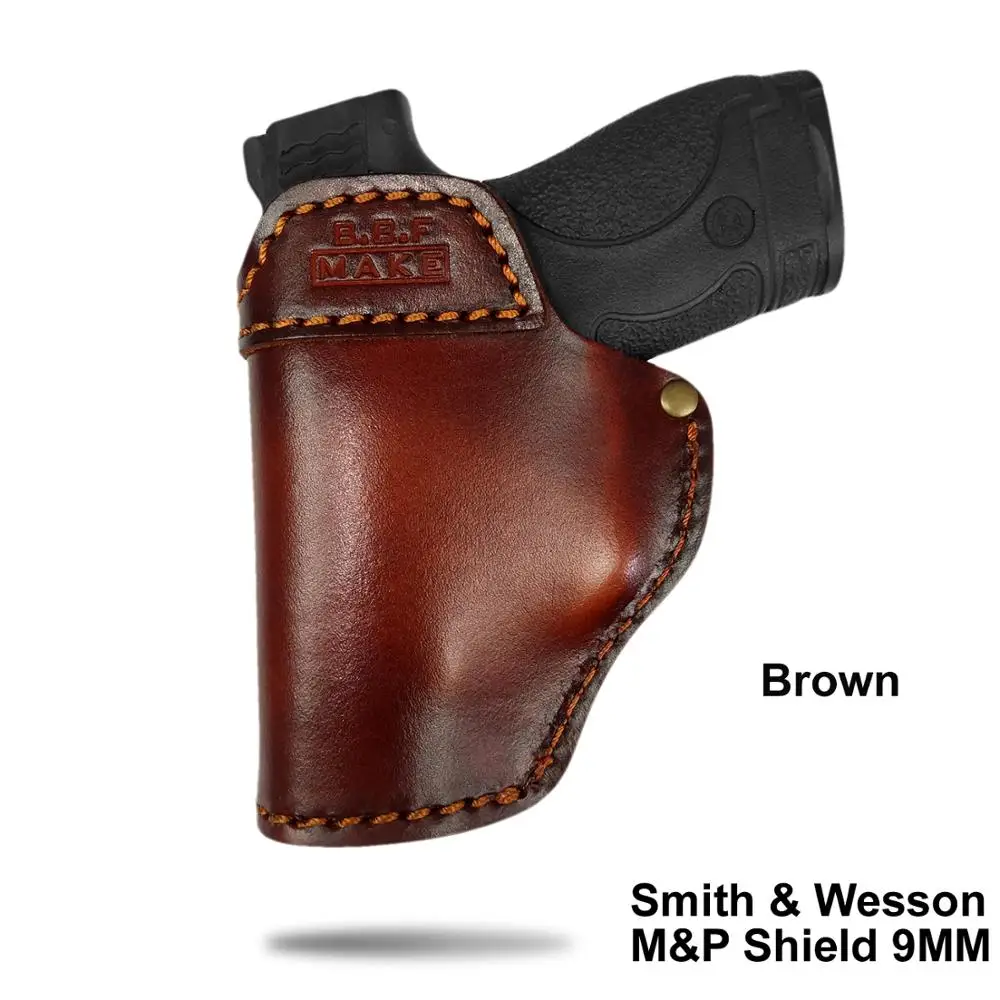 B.B.F Make IWB пистолет кобура кожаный Футляр чехол с рисунком чехол для S& W M& P ЩИТ Глок 17 18 19 22 23 26 27 32 42 43 Спрингфилд