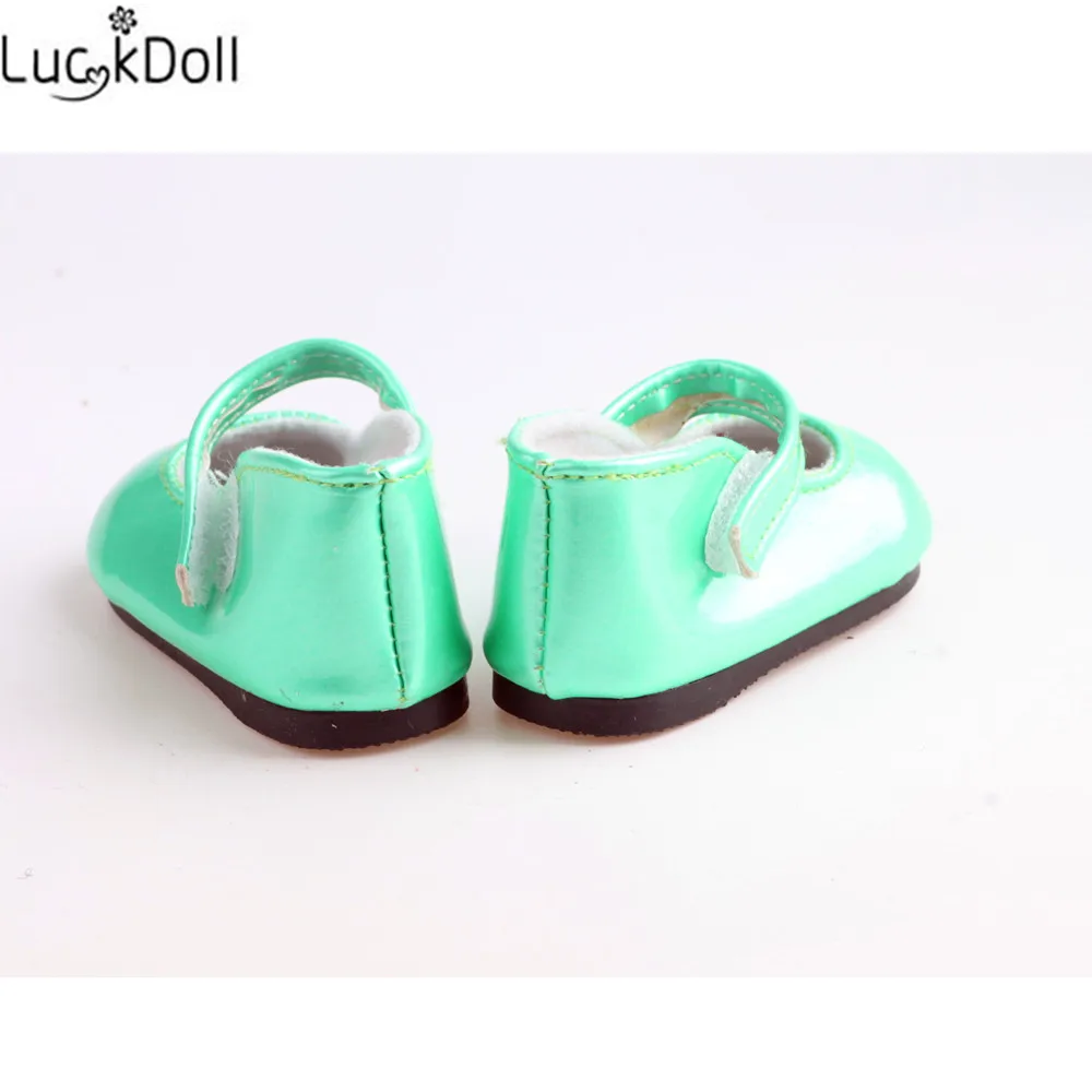 Luckdoll круглые маленькие кожаные туфли для 18-дюймовые американских кукол, лучшие детские игрушки для детей праздничные подарки