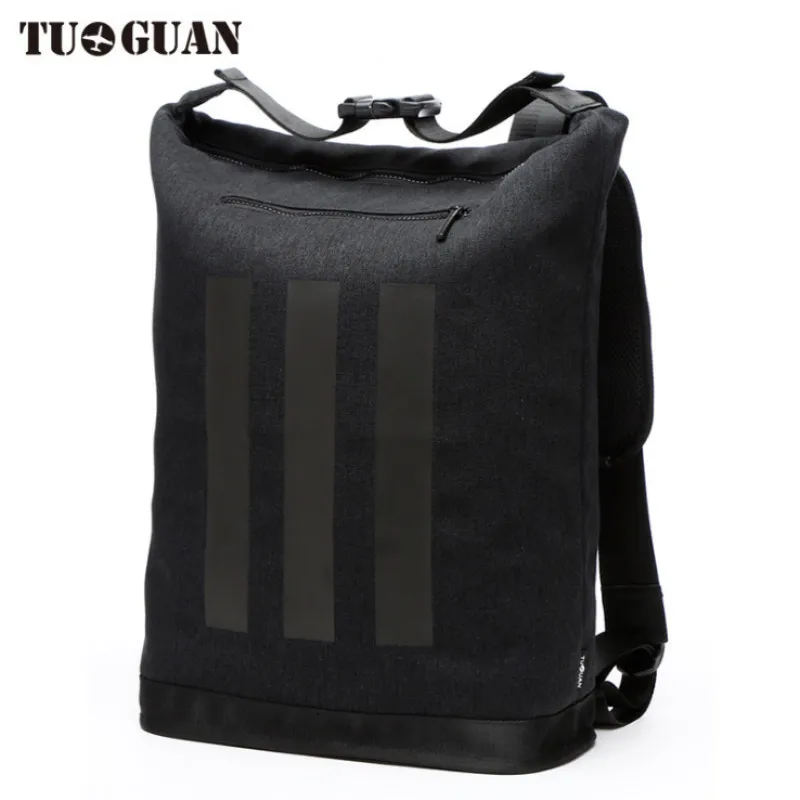 TUGUAN 2017 новые холст полоса конверт Водонепроницаемый Для мужчин Backpack16 дюймов