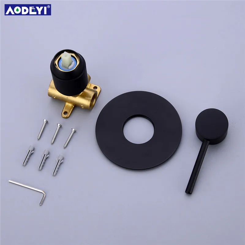 AODEYI латунный черный ручной душевой набор для ванной комнаты переключатель