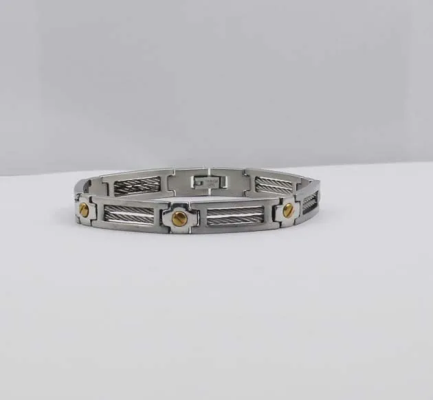 Делая 316L нержавеющая сталь звено цепи серебристый металл очарование стрейч браслет модные эластичные эластичный браслет браслеты для женщин