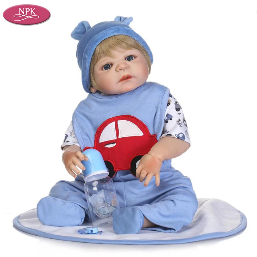 NPK Baby Boys Reborn Doll 57 см полностью силиконовый виниловый корпус для детей игровой