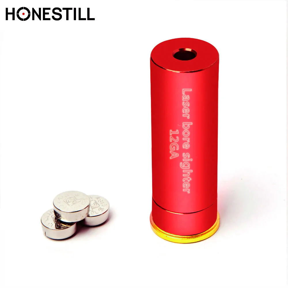 HONESTILL Тактический патрон Красный лазерный прицел 12GA 20 мм 0 8 дюйма Boresighter охотничьи