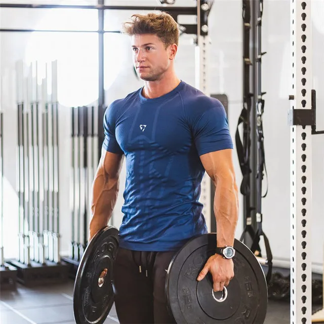 Мужская футболка для занятий фитнесом на открытом воздухе одежда тренировок с
