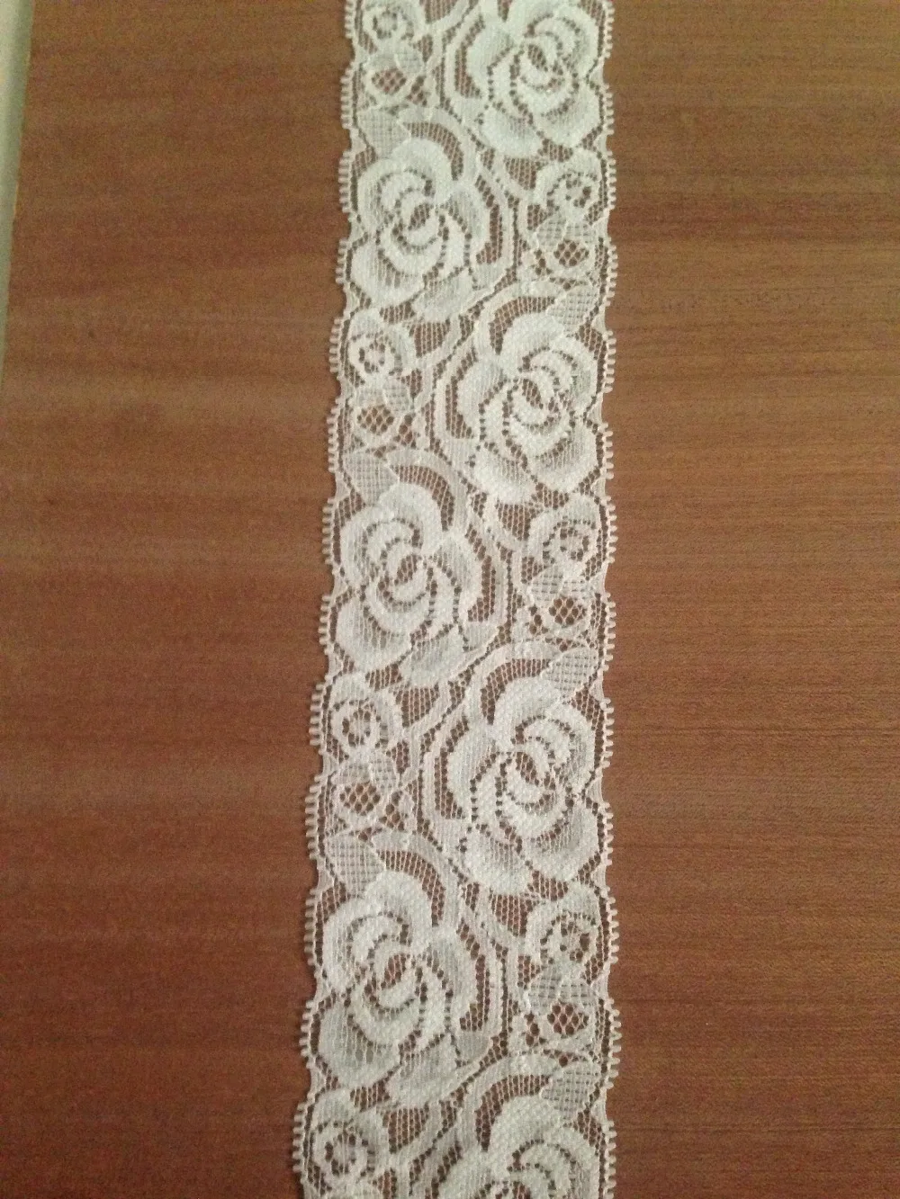 10 метров ширина 6 см цвет слоновой кости эластичная растягивающаяся Роза