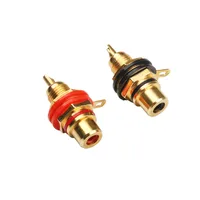 2PCS RCA Female Socket Connector Chassis Panel Mount Adapter Audio Plug 2PCS RCA Female Socket Connector Chassis Panel Mount Adapter Audio Plug