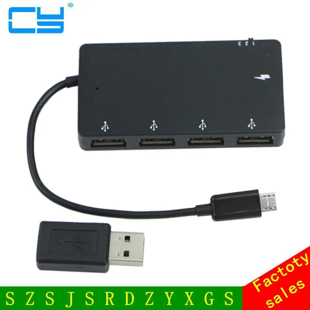 

New Micro USB OTG 4 Port Hub Power Charging Adapter Cable for Samsung Galaxy Tablet S3 S4 Note2 3 Nexus 7/8/9/10