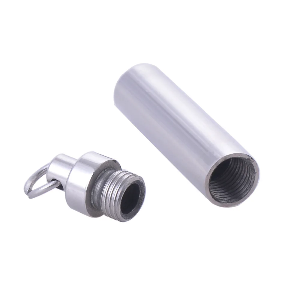 316L нержавеющая сталь серебро Желая бутылка подвеска цилиндрической формы