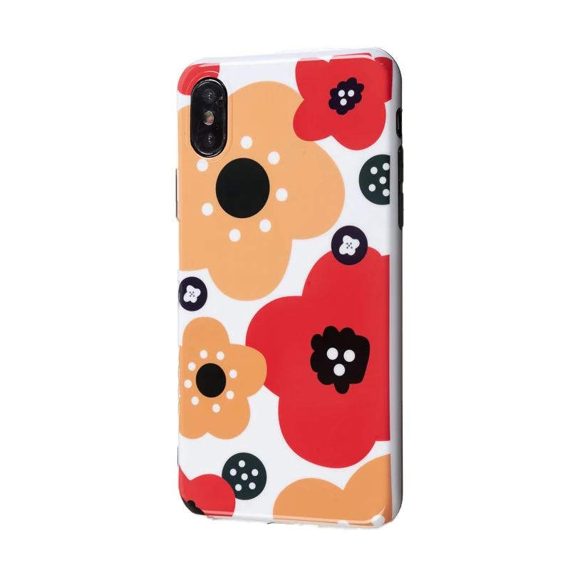 Роскошный Глянцевый мраморный цветочный чехол для iphone X XR XS Max Блестящий Мягкий