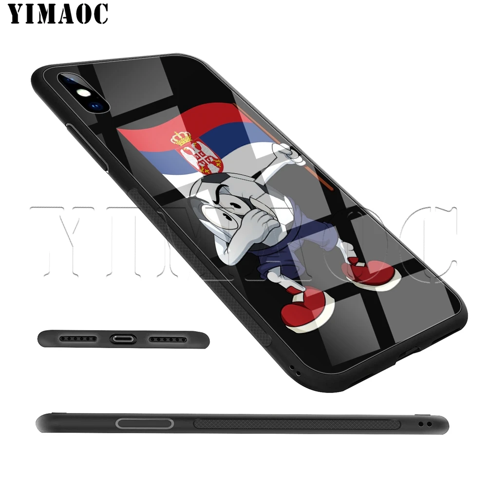 YIMAOC флаг сербии закаленное Стекло чехол для iPhone 11 Pro XS MAX XR X 8, 7, 6, 6S Plus