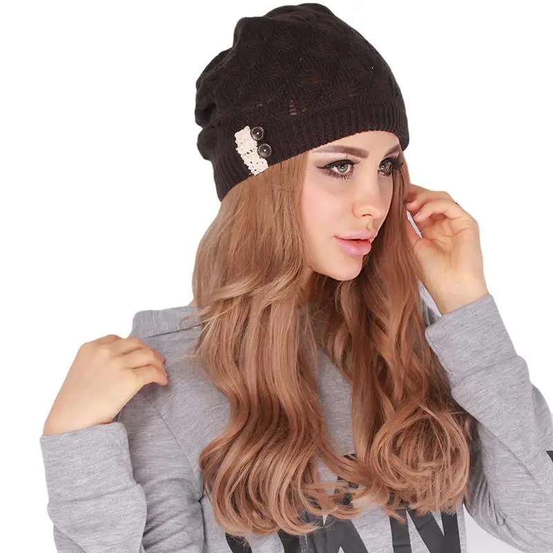 Женская вязаная шапка зимние шапки для женщин натуральная ручной работы теплая