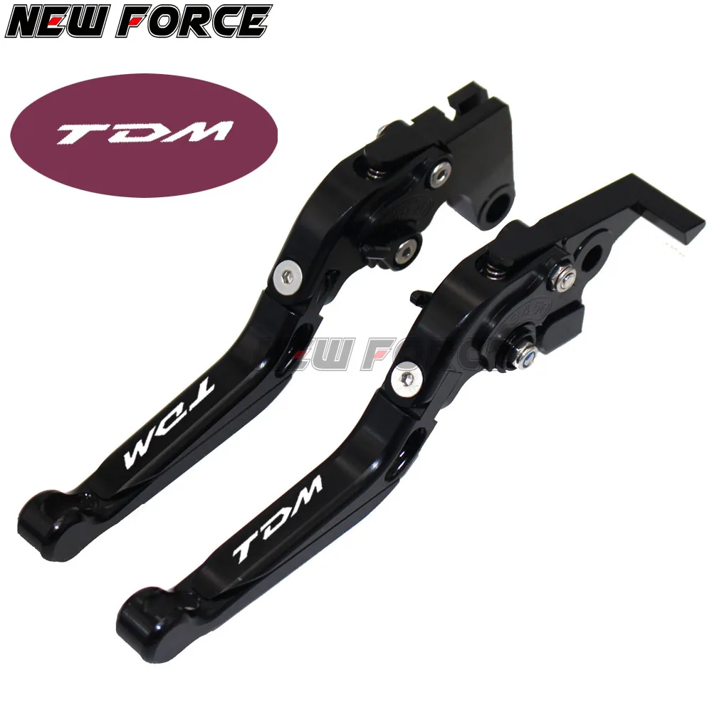 Мотоциклетный регулируемый складной выдвижной рычаг тормоза и сцепления для YAMAHA TDM 850 TDM850 1991-1999 с лого.