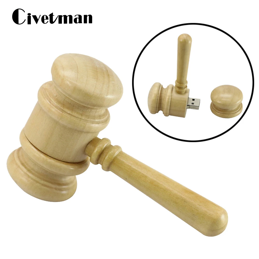 Флеш накопитель из дерева молоток права модель молотка USB флэш 8 Гб оперативной