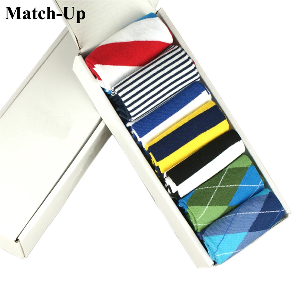 

Match-Up mens socks brand fashion combed cotton colored ankle socks men high quality (7 pairs/lot) no gift box