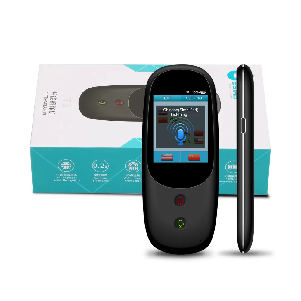 Портативный карман Android 6 0 переводчик устройства 41 языки 2 4 дюймов Сенсорный