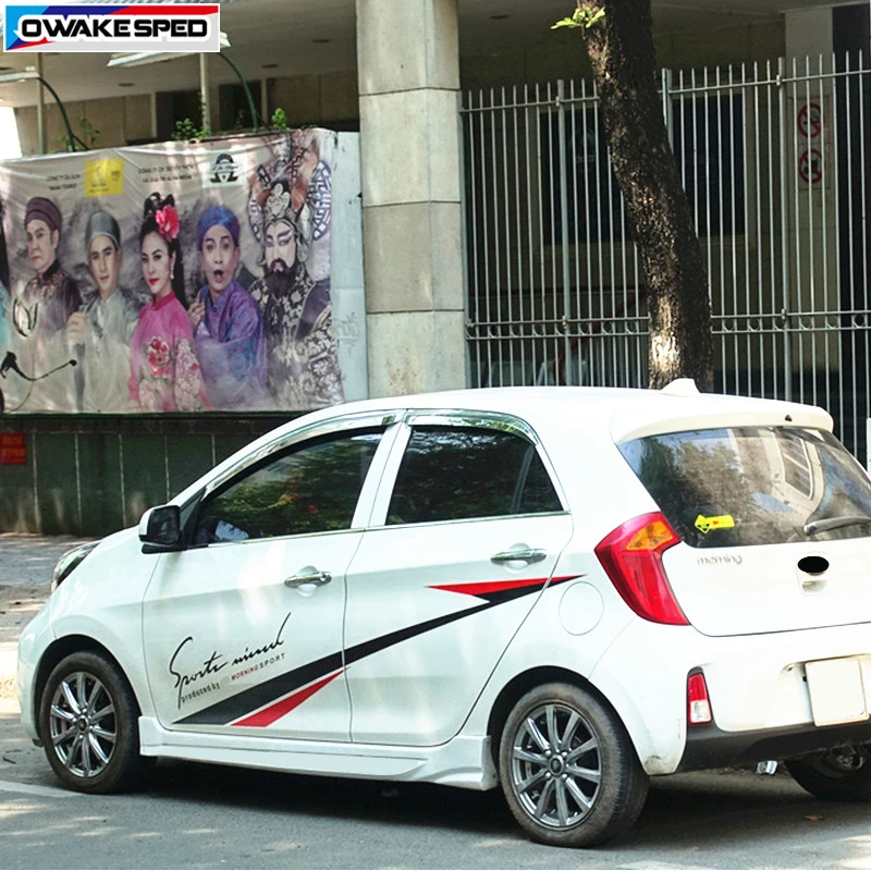 Спортивные полосы с питанием 1 партия для KIA Picanto Morning двусторонний Декор кузова