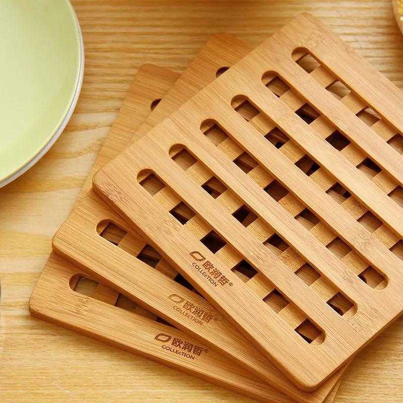 ОРЗ 3 шт. бамбуковый горшок держатель термостойкий Коврик для кухни
