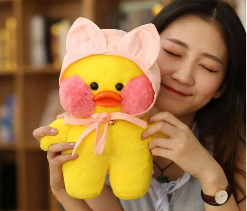 30 см Kawaii LaLafanfan кафе утка плюшевая игрушка мультяшная Милая Утка Мягкая кукла животные куклы детские игрушки подарок на день рождения для детей