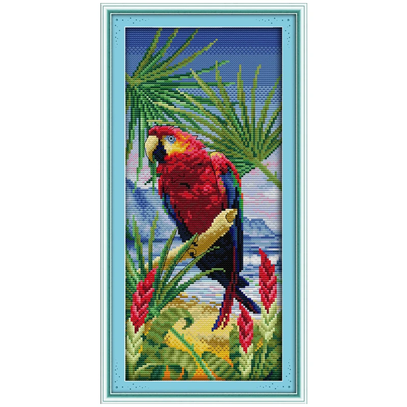 Набор для вышивки крестиком Parrot (3) 11CT 14CT оптовая продажа наборы крестом с