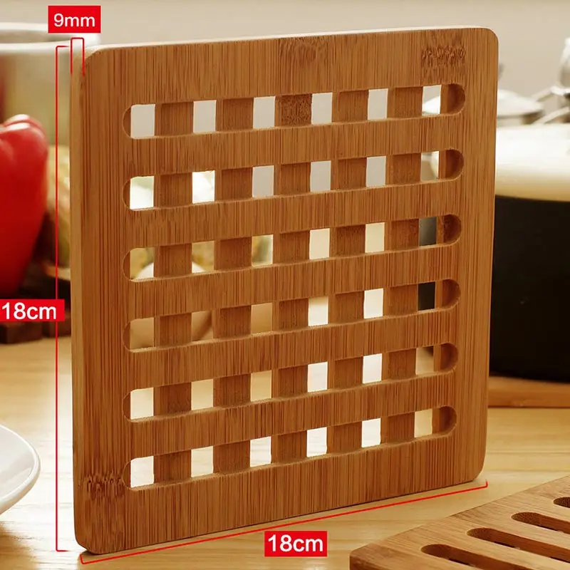 ОРЗ 3 шт. бамбуковый горшок держатель термостойкий Коврик для кухни