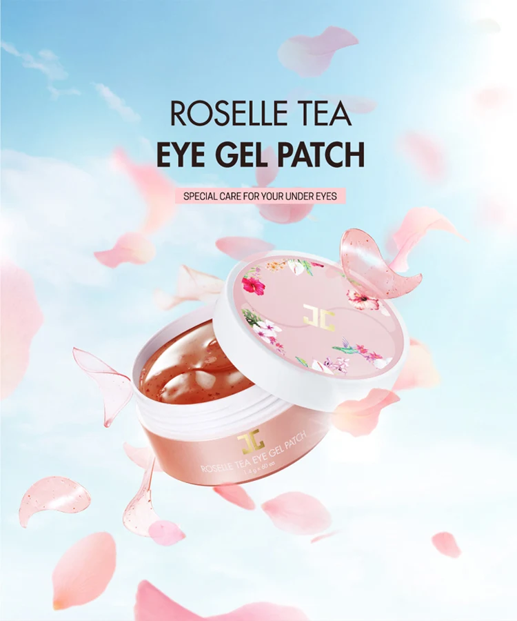 JAYJUN green tea/гидрогелевая маска для глаз Roselle, маска для глаз против морщин, удаляет контуры, темные круги, осветляет 60 шт
