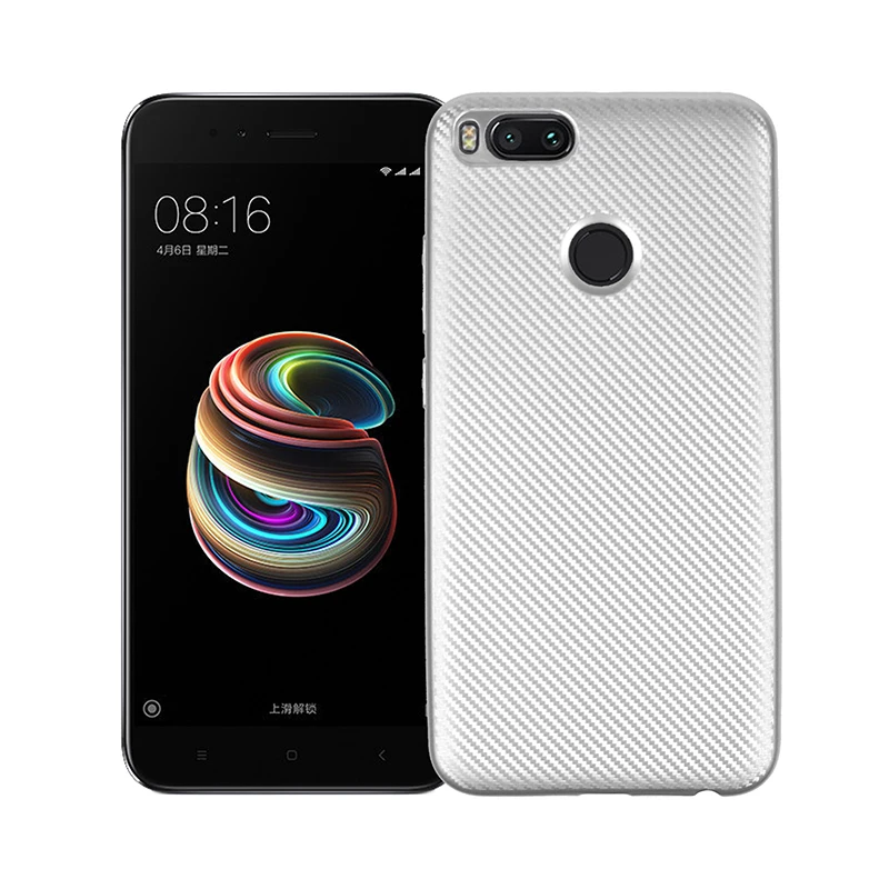 Carbon fiber silicone case for xiaomi mi a1 mia1 funda coque hoesje soft tpu cover xiomi mi5x 5x kryt tok etui carcasa kilifi |