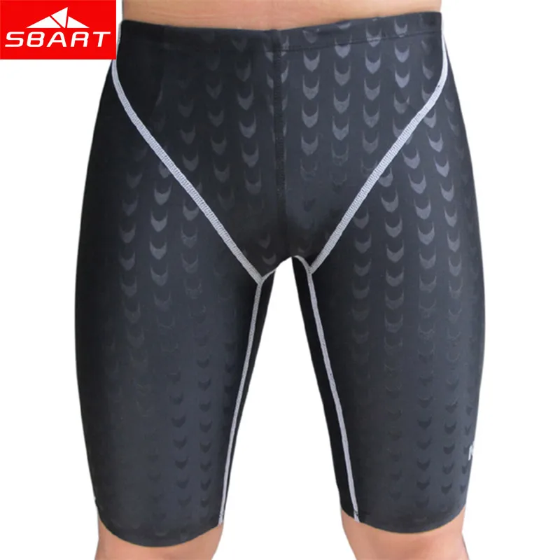 SBART Men's Lycra Rash Guards Pants Shark Skin Competitive Beach Shorts Jammers Swimming Surfing Diving Rash Guard Plus Size 5XL
