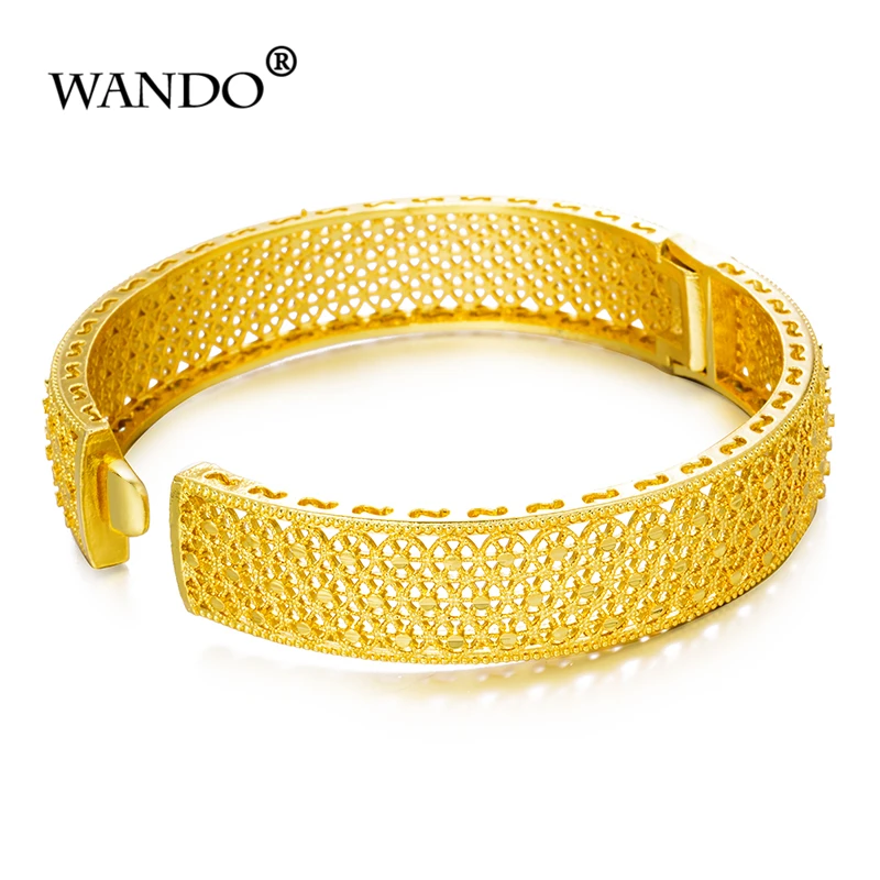 WANDO 2 шт. женский браслет золотого цвета свадебный невесты Дубая Эфиопия