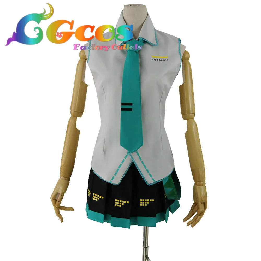 CGCOS Бесплатная доставка Косплей Костюм Вокалоид Хацунэ Мику Новый в наличии