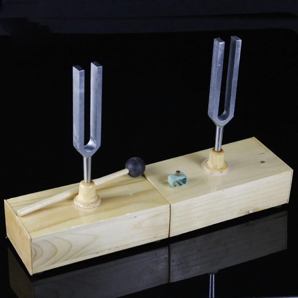 

440HZ Resonance Tuning Fork Wooden Speaker Steel Fork Teaching Fork Physical Acoustics Laboratory Instrument Resonance