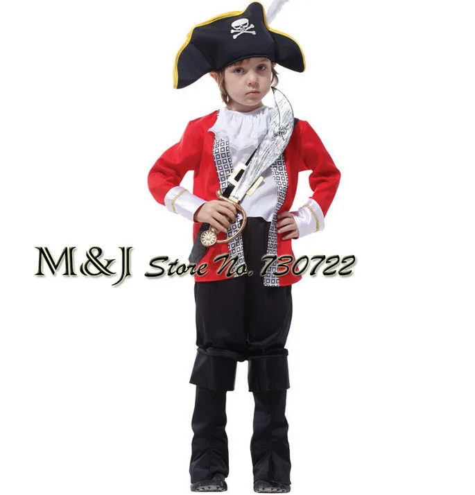 Бесплатная доставка! Детский костюм на Хэллоуин Новый карнавальный пиратов