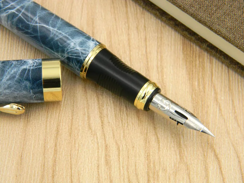 JINHAO X450 г перо цвета слоновой кости белый красный синий круглый корпус английский погружение в воду каллиграфия медная перьевая ручка
