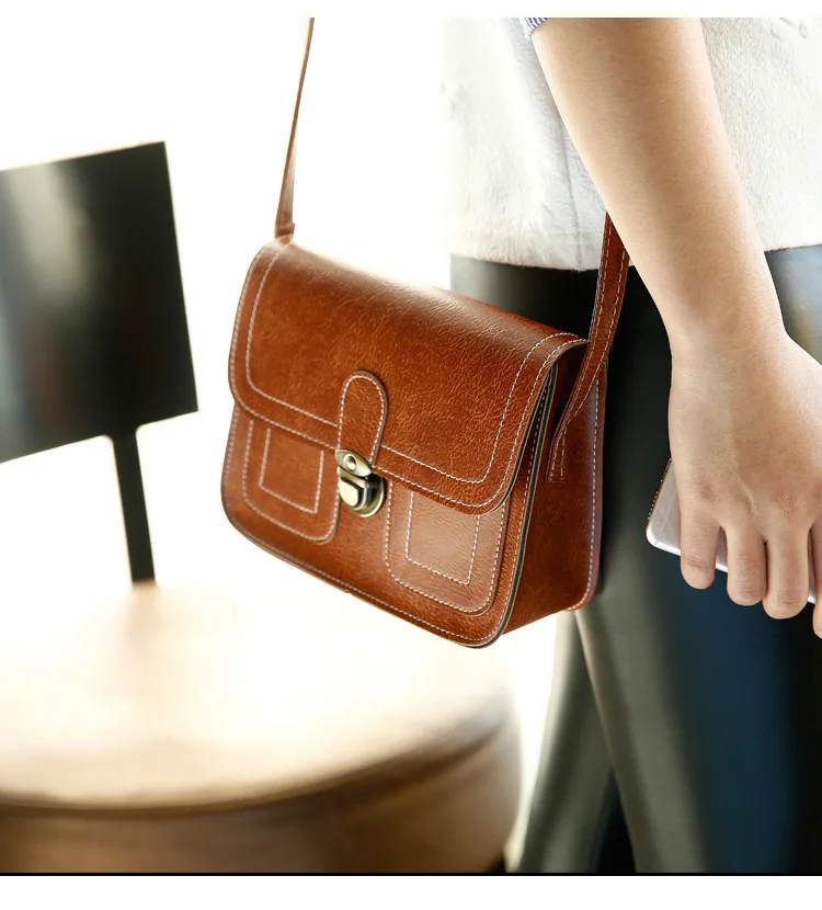 Vintage Simple PU Leather Small Shoulder Bag Flap Crossbody Bags for Women 2019 Messenger | Багаж и сумки