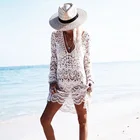 Женский сексуально Белое длинное пляжное платье NORMOV, Дамская Сексуальная пустота накидка,однотонный Мода платья летний 2019