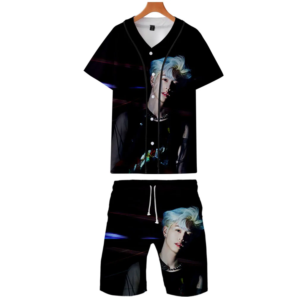 

GOT7 3D Printed Men Two Piece Set Fashion Baseball Tshirts+Shorts 2019 Hot Sale Casual Trendy Streetwear Clothes