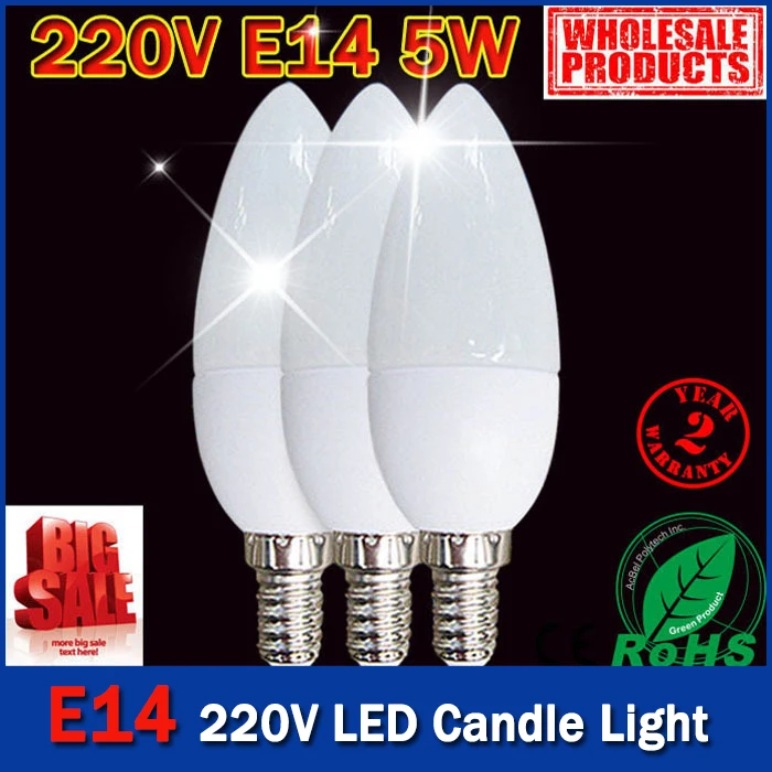 5w SMD 2835 E14 lamp tubes led light Warm White Cool e 14 candle 220v free shipping | Освещение