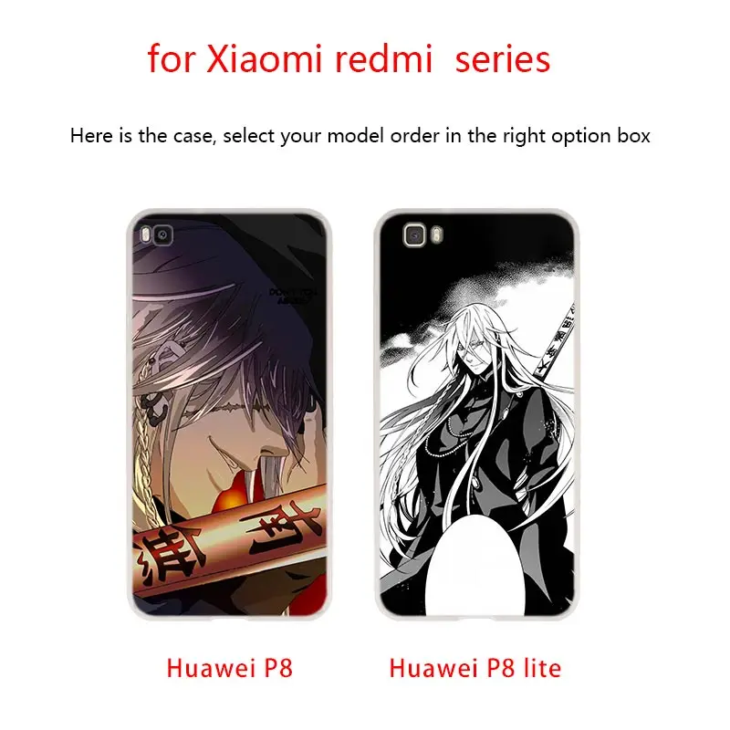 Мягкие чехлы из ТПУ с аниме Черный Батлер для телефонов Huawei P50 P40 P30 P20 Pro Lite p30lite p50lite